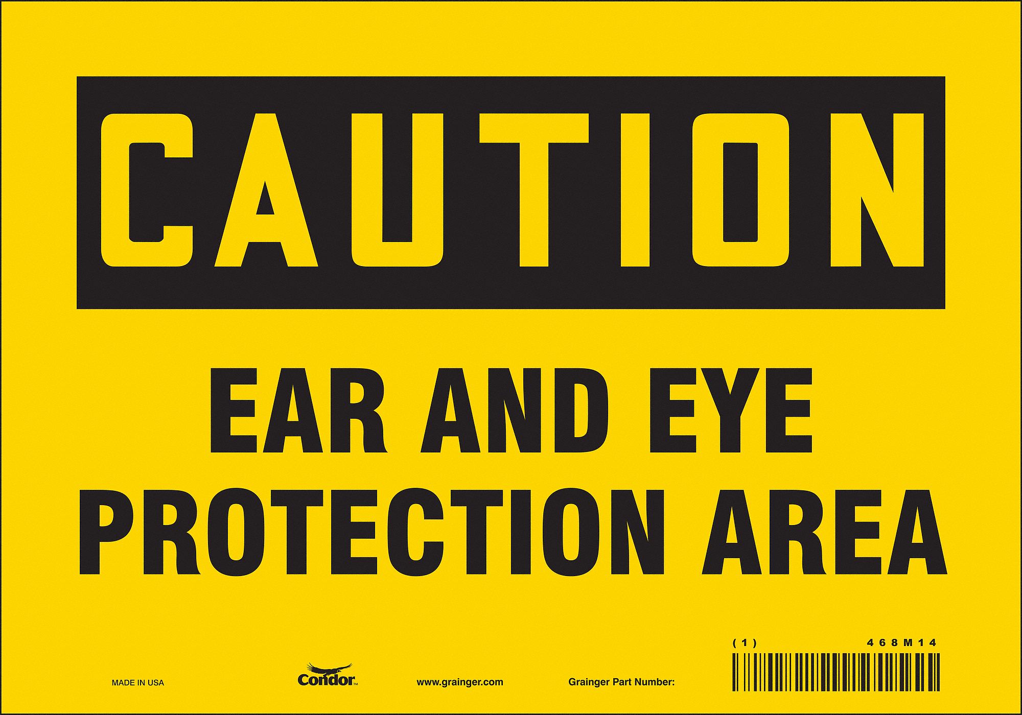 Safety Sign: Vinyl, Adhesive Sign Mounting, 7 in x 10 in Nominal Sign Size, Not Retroreflective