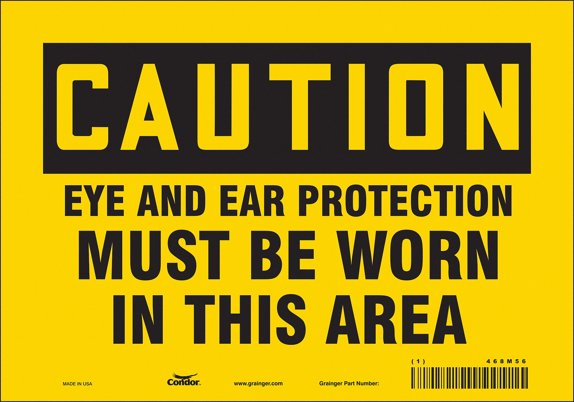 Safety Sign: Vinyl, Adhesive Sign Mounting, 7 in x 10 in Nominal Sign Size, Not Retroreflective