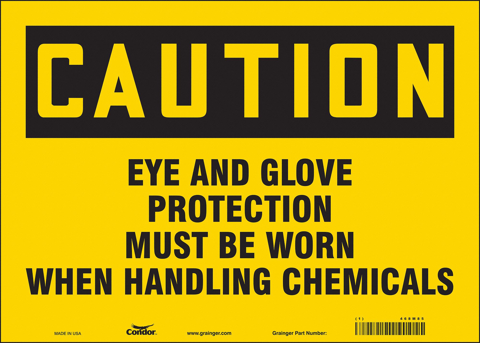 Safety Sign: Vinyl, Adhesive Sign Mounting, 10 in x 14 in Nominal Sign Size, Not Retroreflective