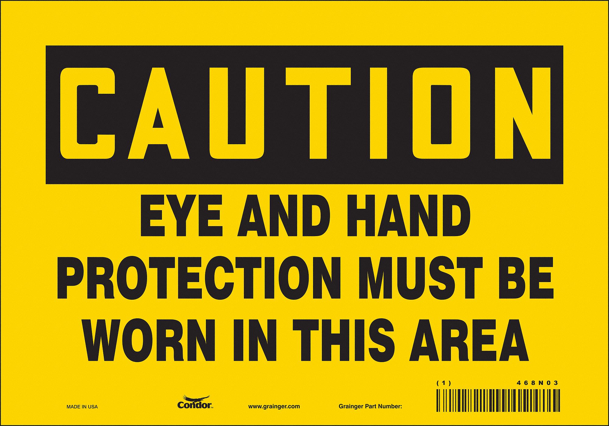 Safety Sign: Vinyl, Adhesive Sign Mounting, 7 in x 10 in Nominal Sign Size, Not Retroreflective