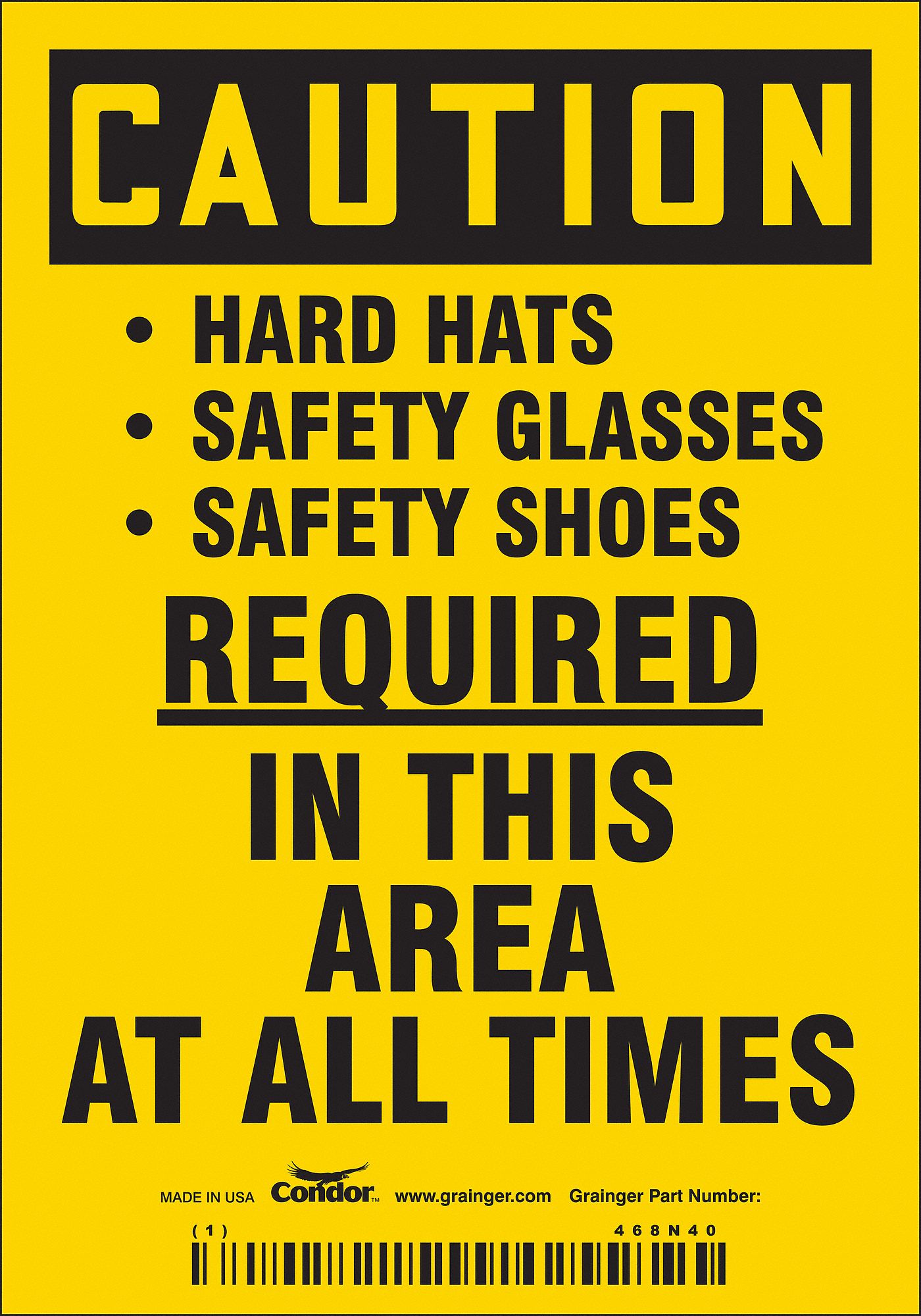 Safety Sign, 3.5in x 3in, Vinyl
