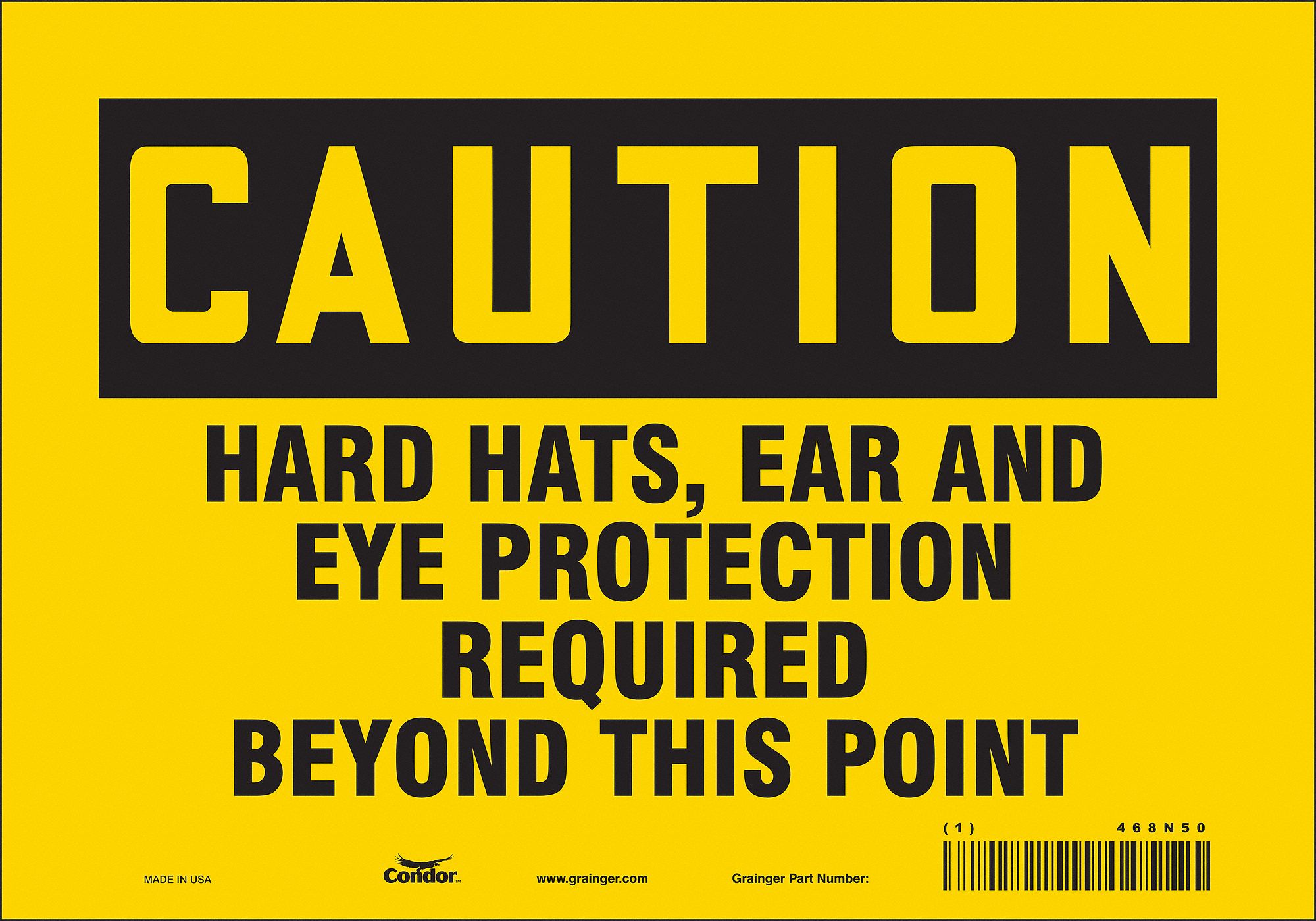 Safety Sign: Vinyl, Adhesive Sign Mounting, 7 in x 10 in Nominal Sign Size, Not Retroreflective