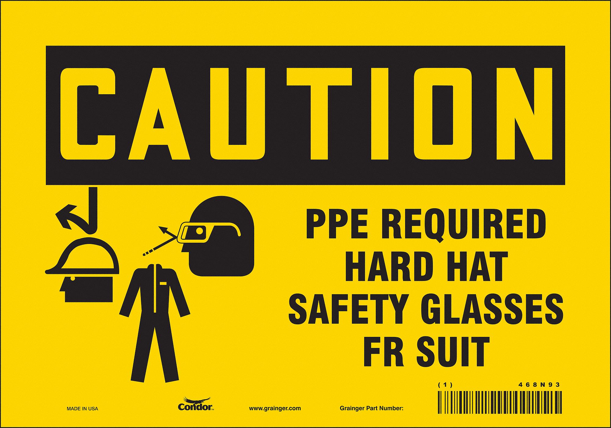 Safety Sign: Vinyl, Adhesive Sign Mounting, 7 in x 10 in Nominal Sign Size, Not Retroreflective