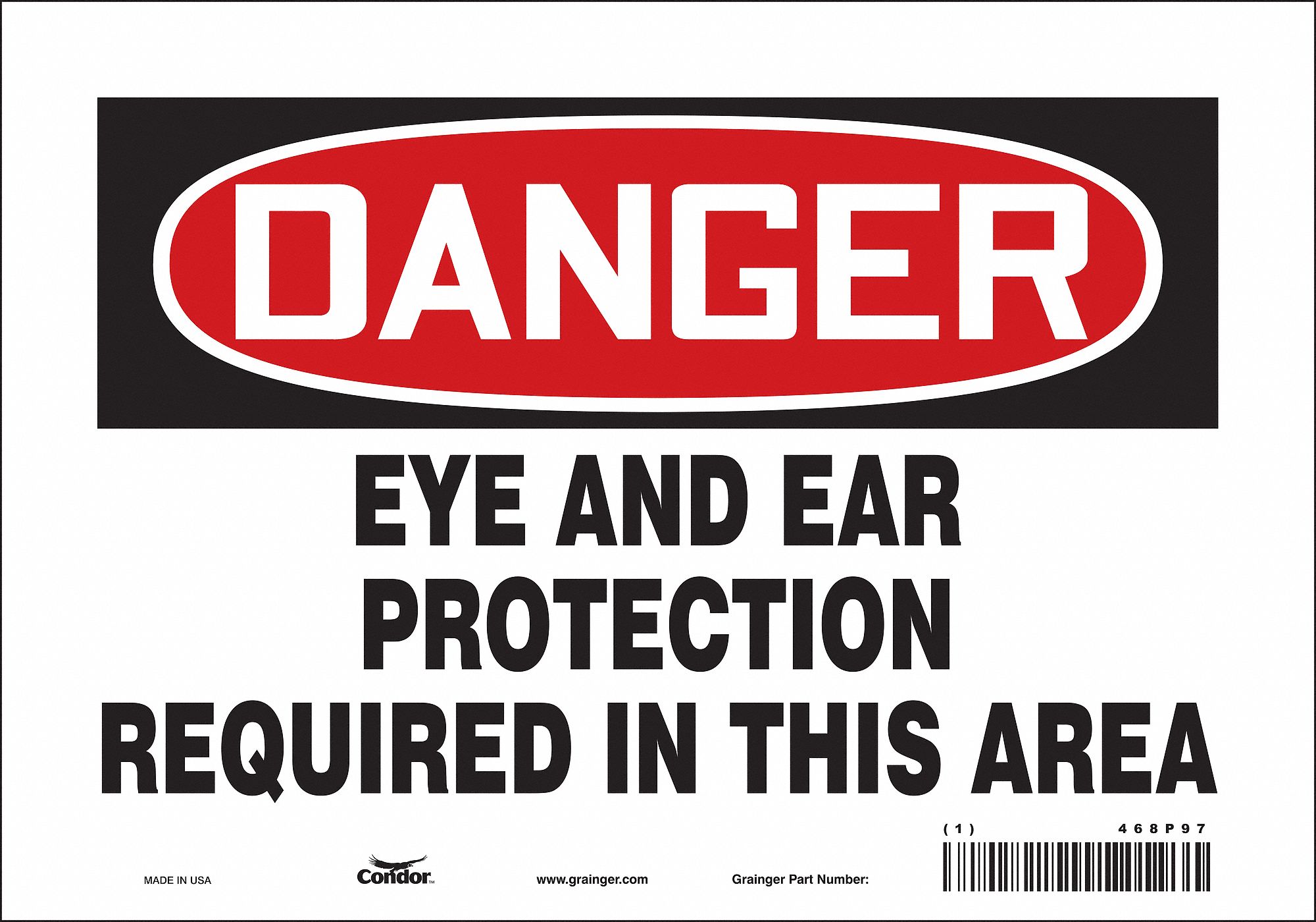 Safety Sign: Vinyl, Adhesive Sign Mounting, 7 in x 10 in Nominal Sign Size, Not Retroreflective