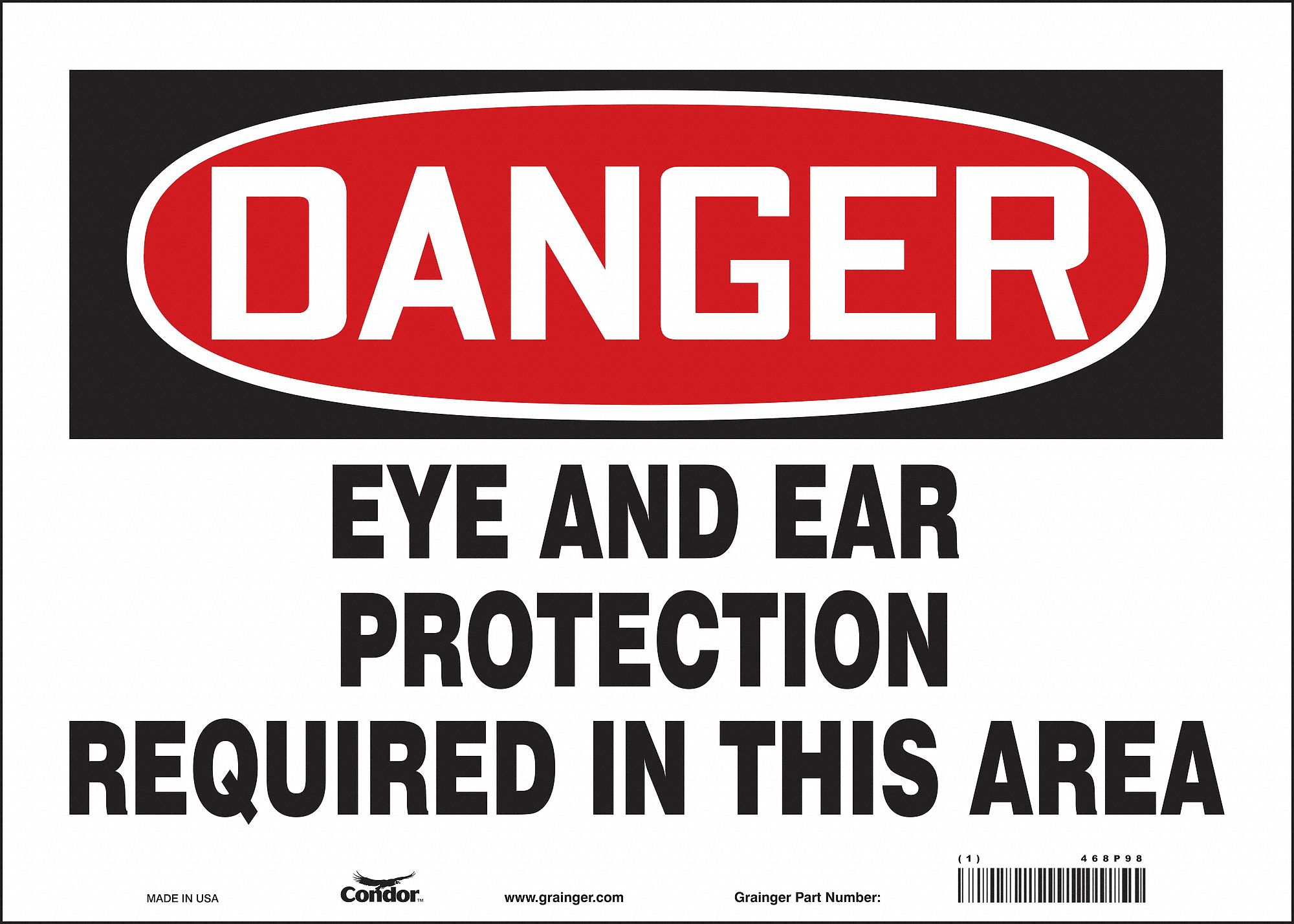 Safety Sign: Vinyl, Adhesive Sign Mounting, 10 in x 14 in Nominal Sign Size, Not Retroreflective