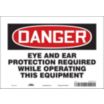 Danger: Eye And Ear Protection Required While Operating This Equipment Signs