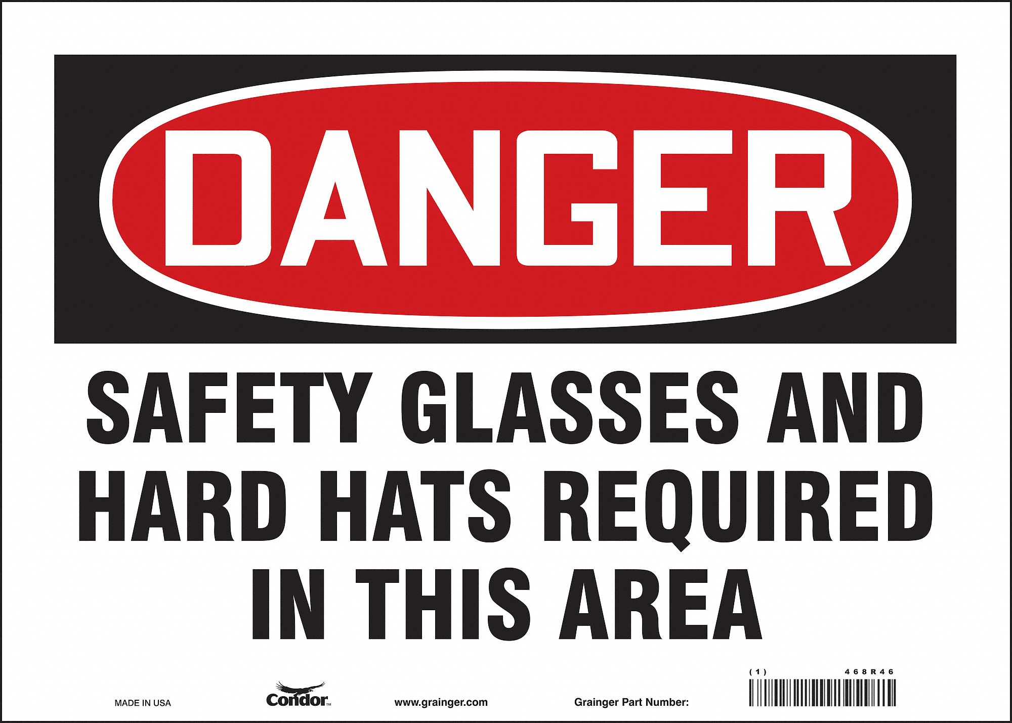 Safety Sign: Vinyl, Adhesive Sign Mounting, 10 in x 14 in Nominal Sign Size, Not Retroreflective