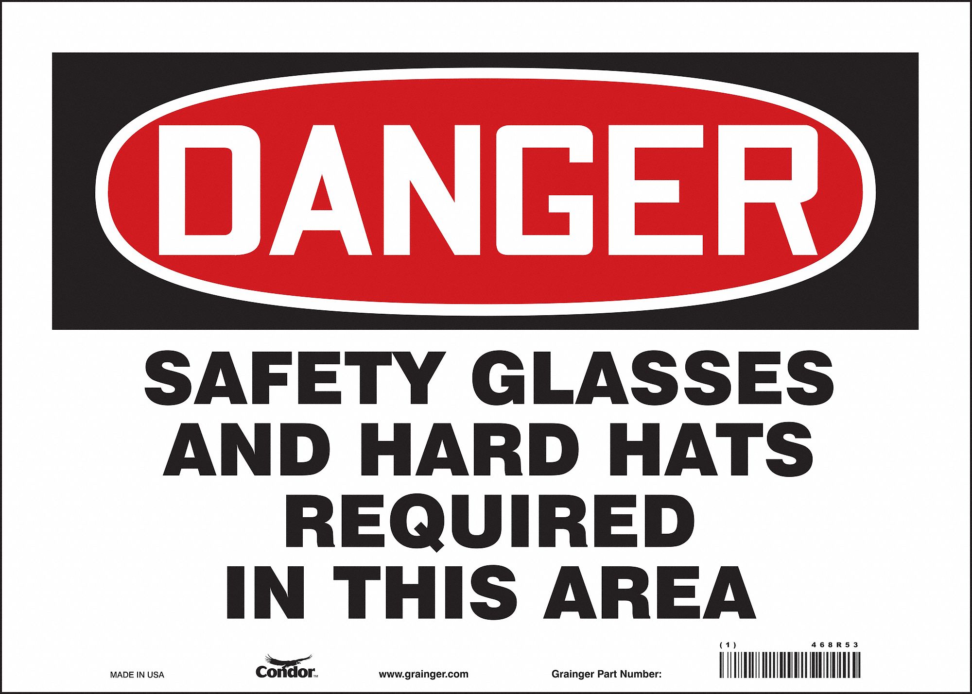 Safety Sign: Vinyl, Adhesive Sign Mounting, 10 in x 14 in Nominal Sign Size, Not Retroreflective