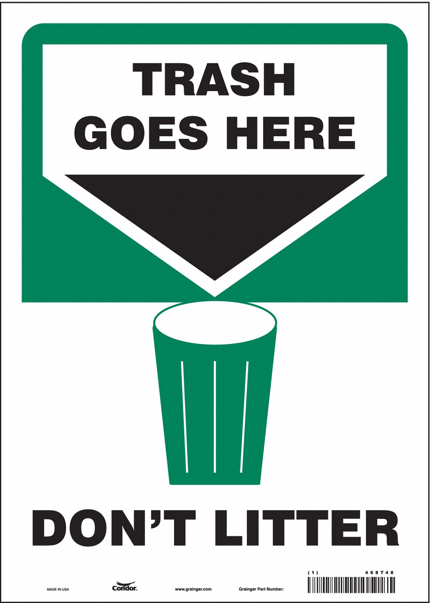 Safety Sign: Vinyl, Adhesive Sign Mounting, 14 in x 10 in Nominal Sign Size, Not Retroreflective