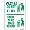 Please Do Not Litter/Favor De No Tirar Basura Signs
