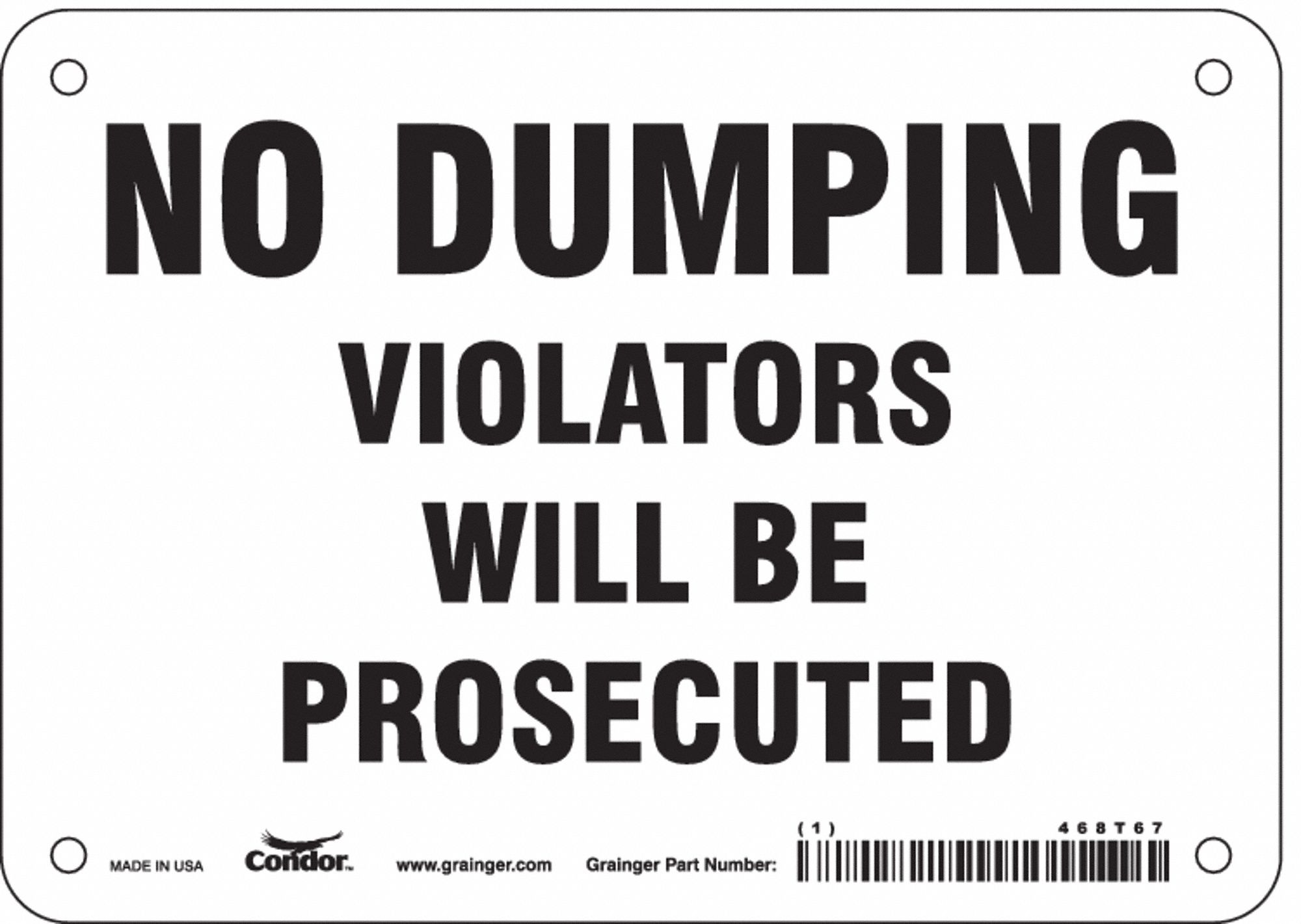 Safety Sign: Vinyl, Adhesive Sign Mounting, 5 in x 7 in Nominal Sign Size, Not Retroreflective