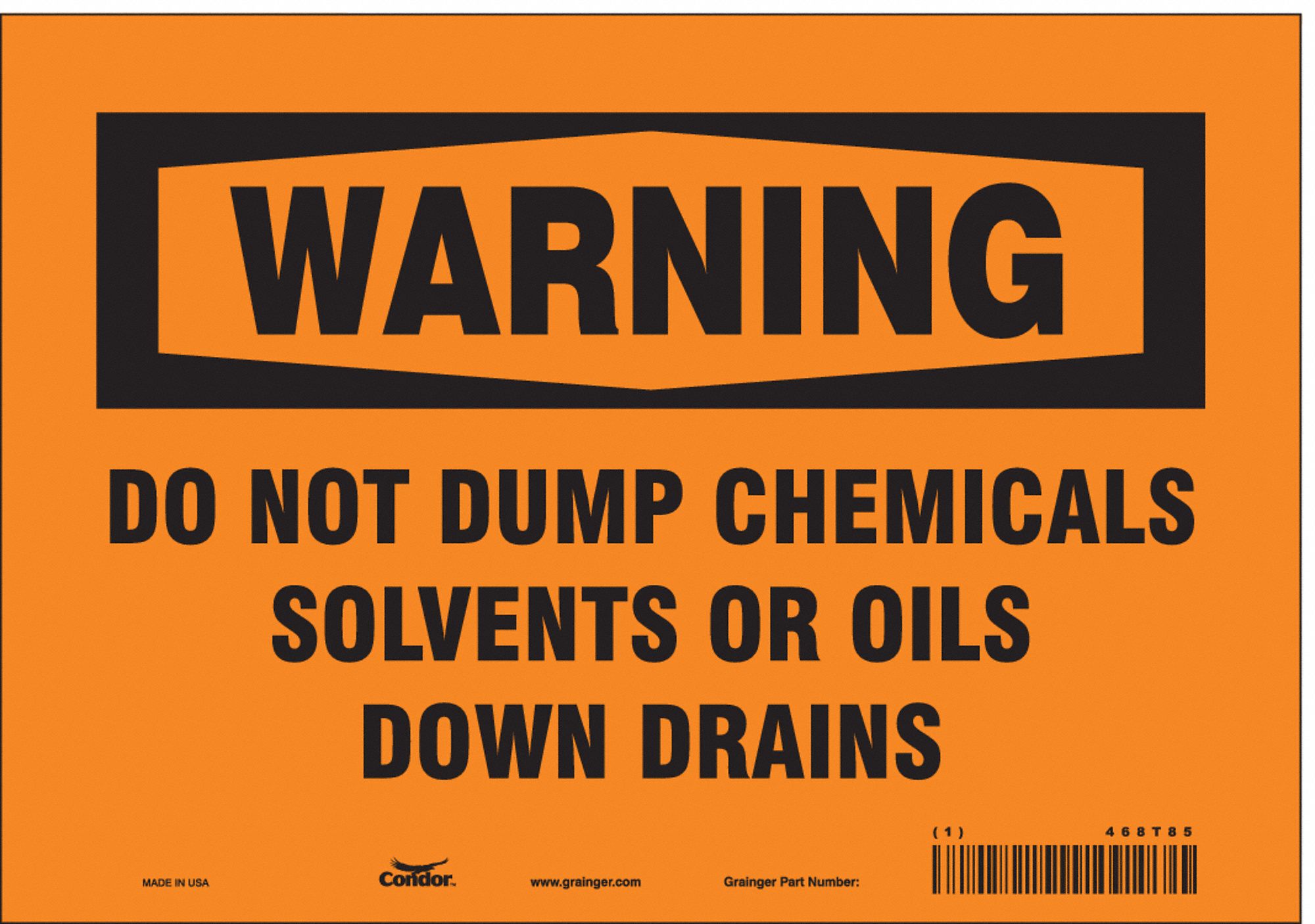 Safety Sign: Vinyl, Adhesive Sign Mounting, 7 in x 10 in Nominal Sign Size, Not Retroreflective