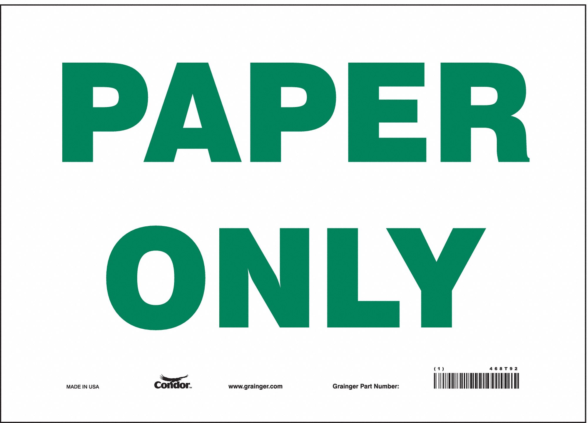 Safety Sign, 10 in x 14 in, Vinyl