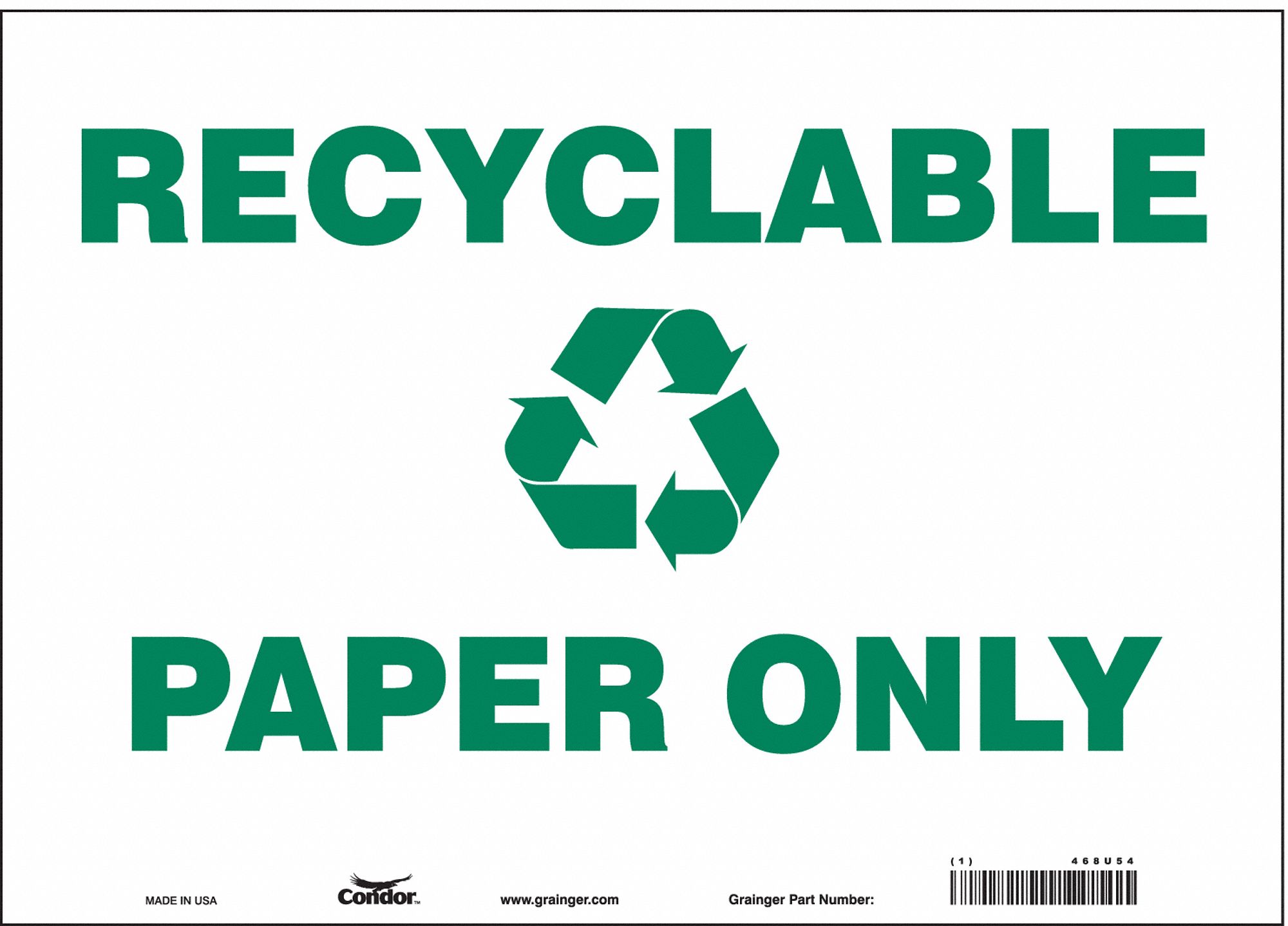 Safety Sign: Vinyl, Adhesive Sign Mounting, 10 in x 14 in Nominal Sign Size, Not Retroreflective