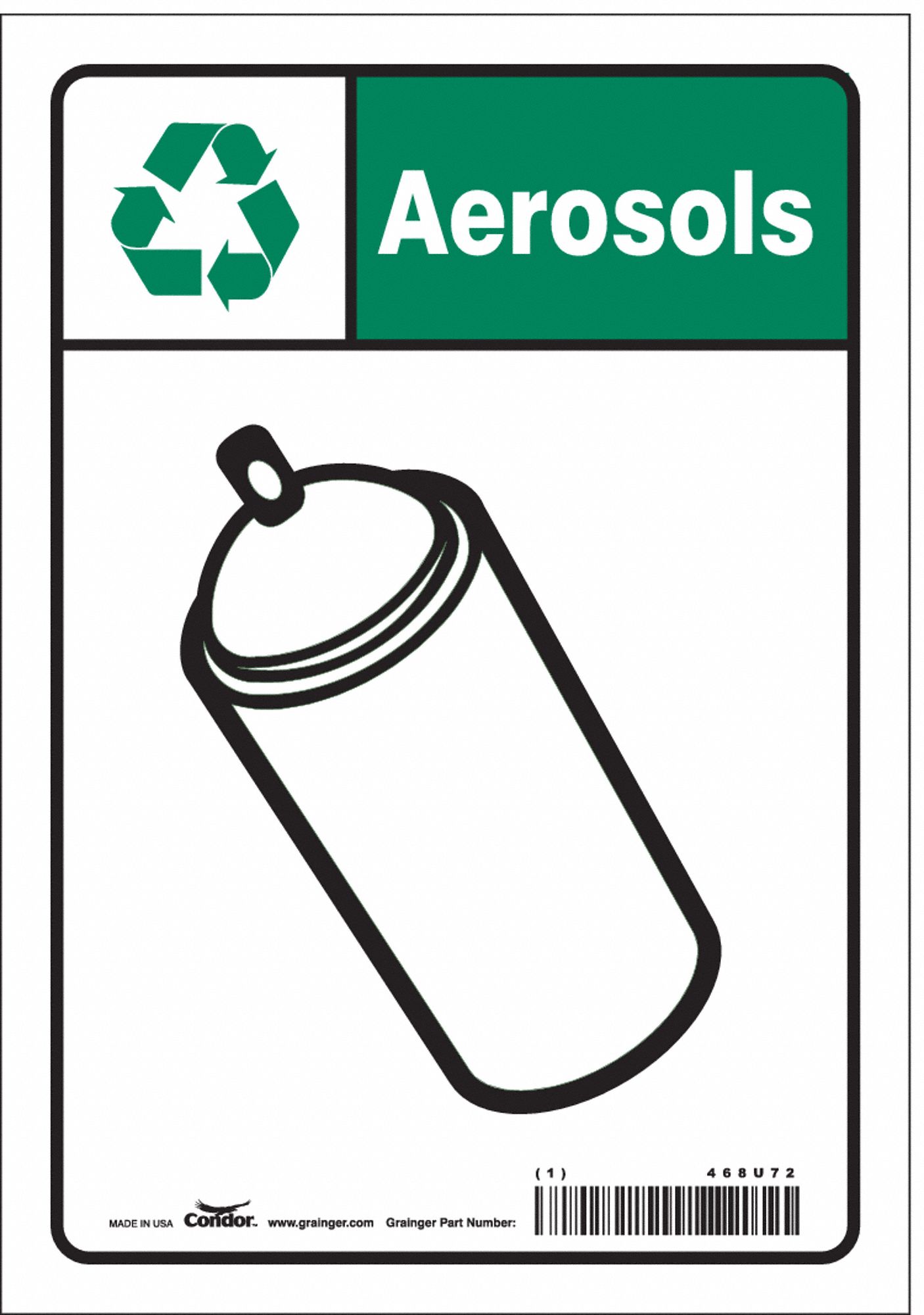 Safety Sign: Vinyl, Adhesive Sign Mounting, 10 in x 7 in Nominal Sign Size, Not Retroreflective