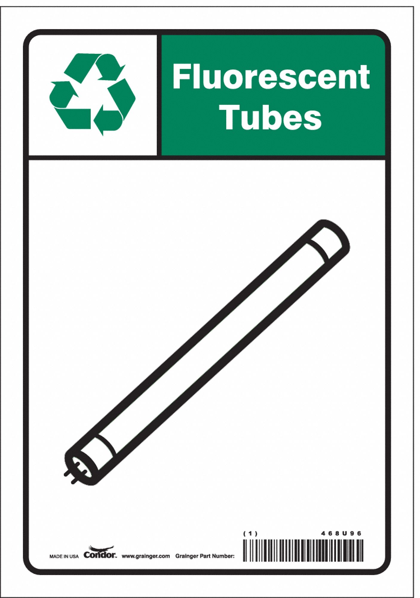 Safety Sign: Vinyl, Adhesive Sign Mounting, 10 in x 7 in Nominal Sign Size, Not Retroreflective