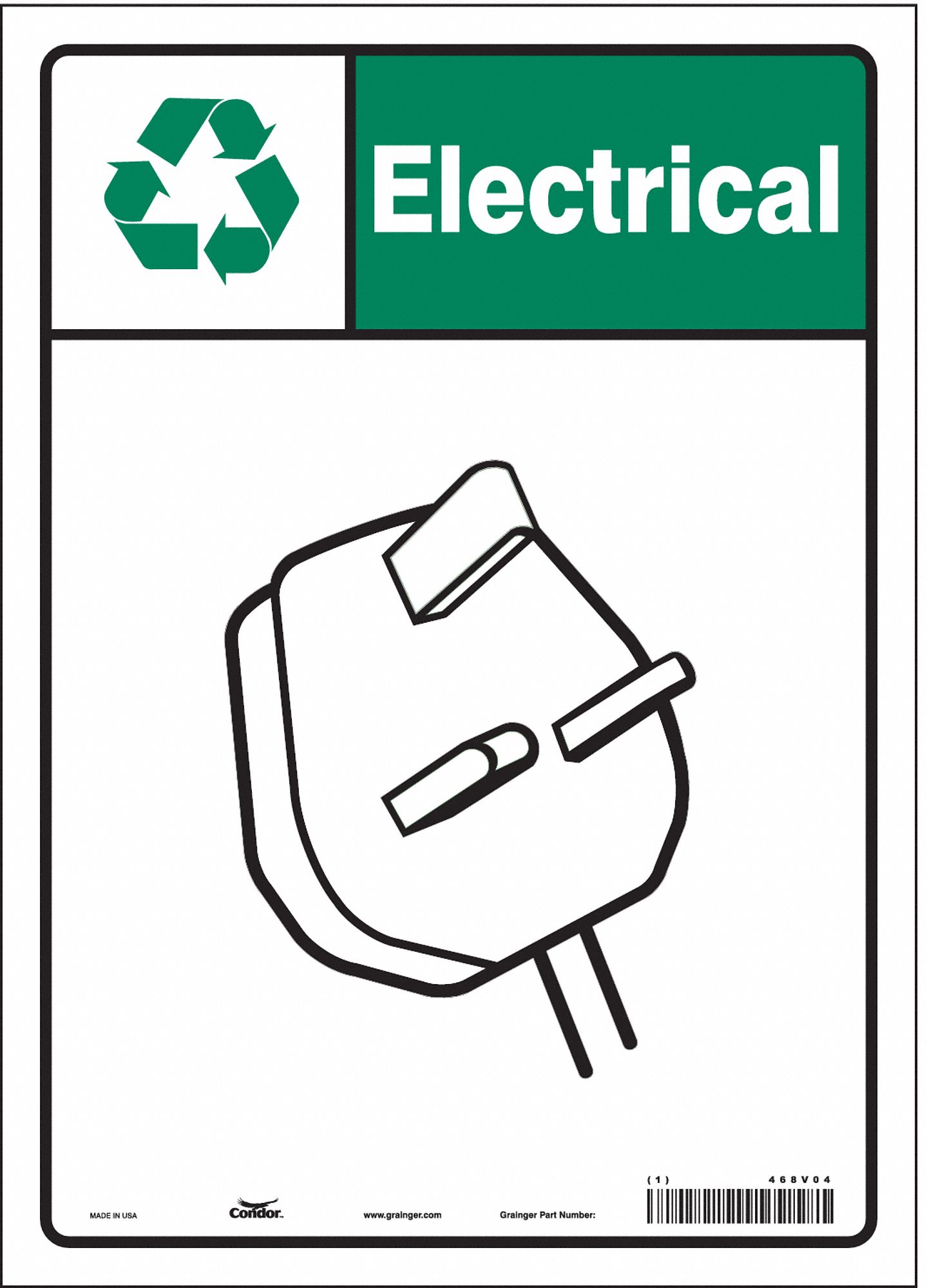 Safety Sign: Vinyl, Adhesive Sign Mounting, 14 in x 10 in Nominal Sign Size, Not Retroreflective