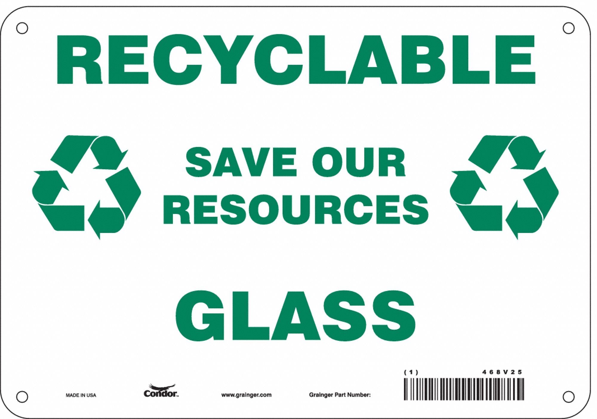 Safety Sign, 7 in x 10 in, Aluminum