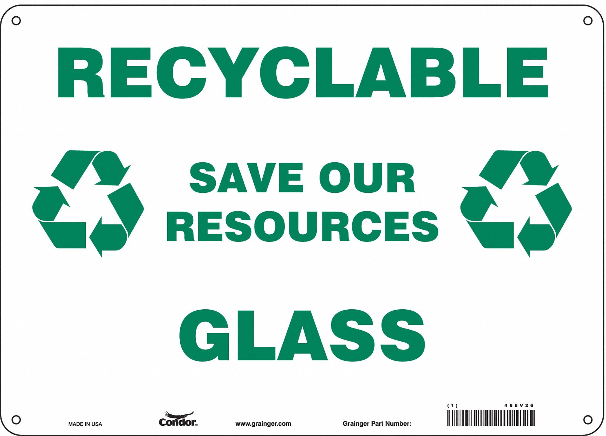 Safety Sign, 10 in x 14 in, Aluminum