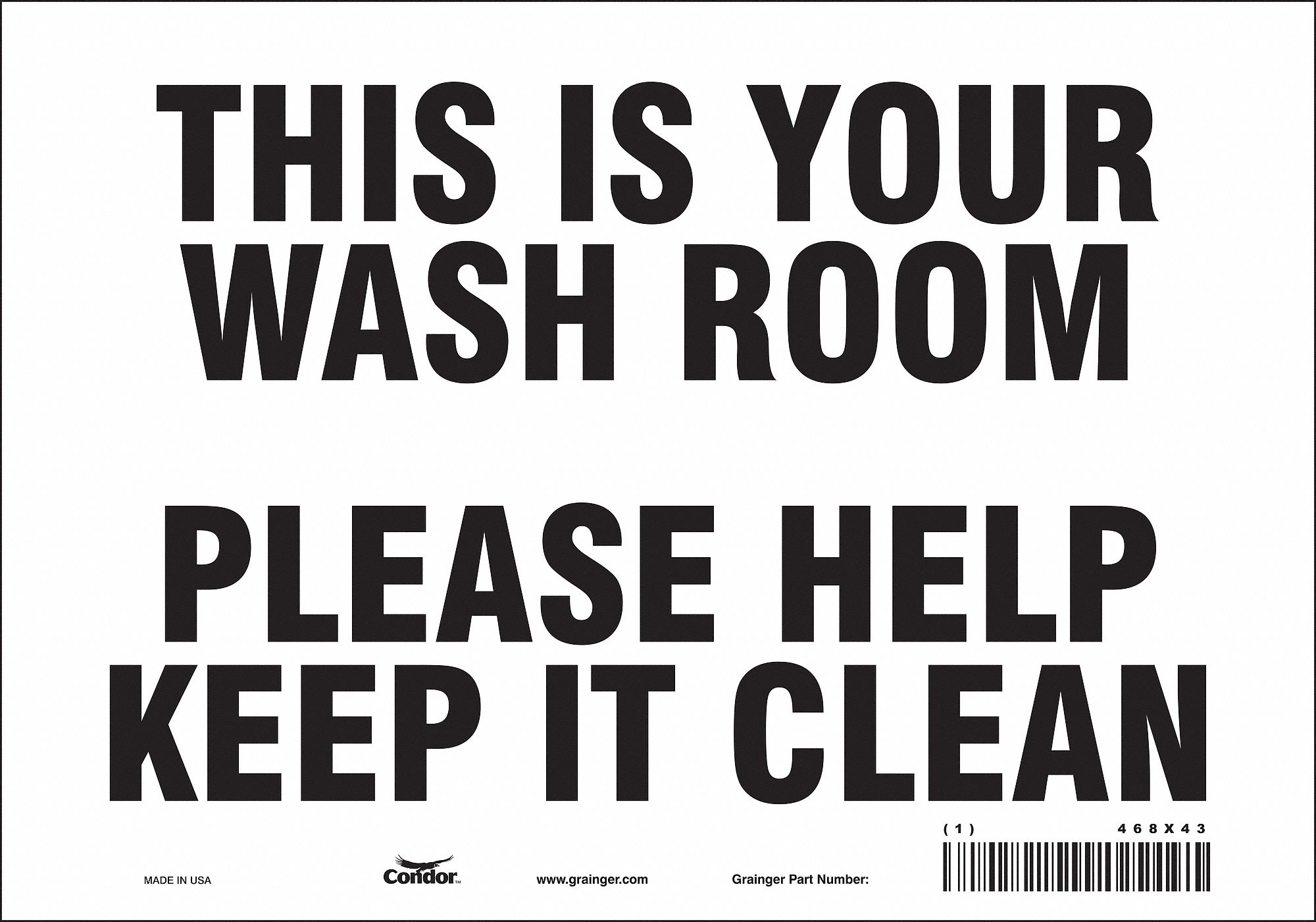 Safety Sign: Vinyl, Adhesive Sign Mounting, 7 in x 10 in Nominal Sign Size, Not Retroreflective