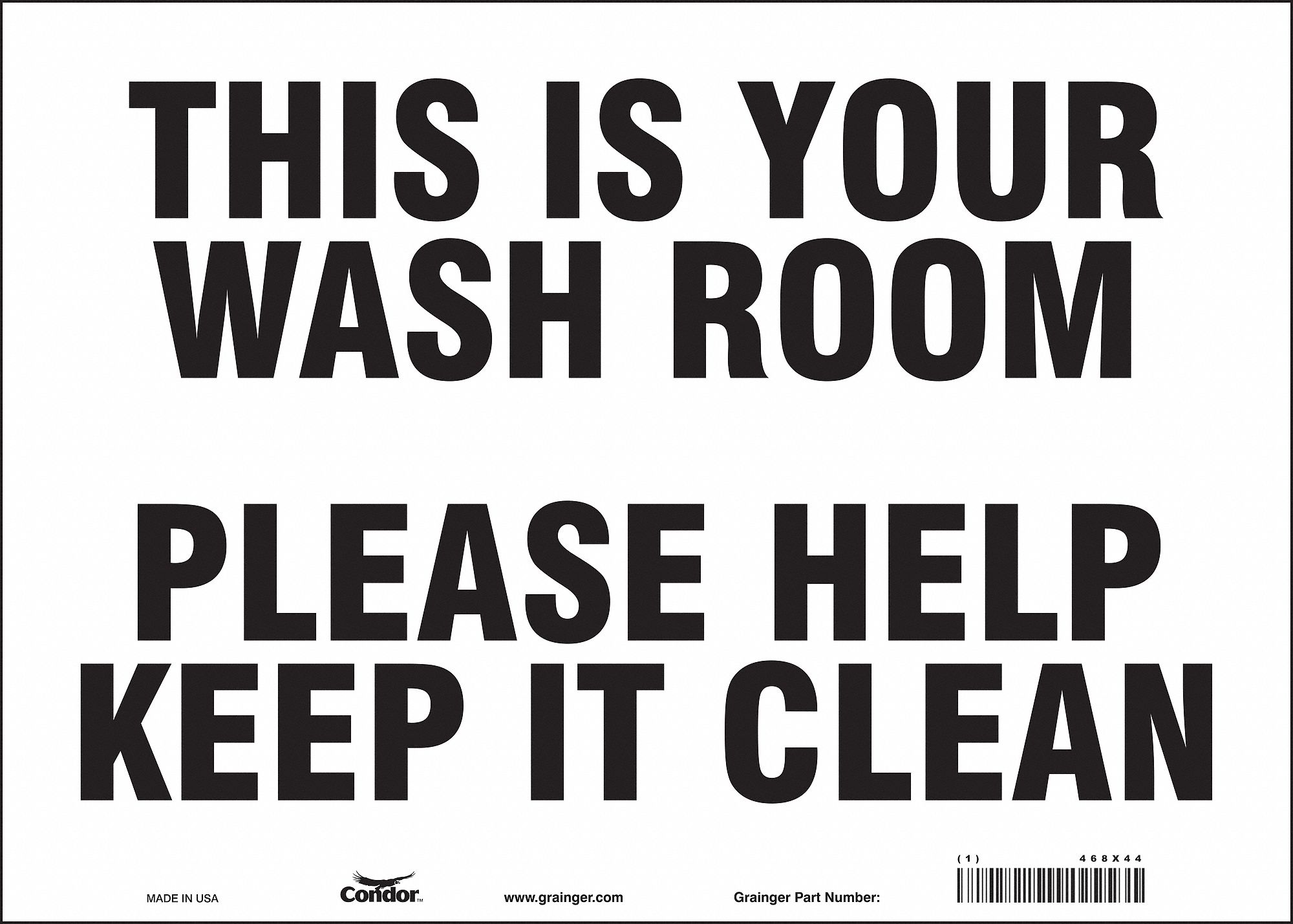 Safety Sign: Vinyl, Adhesive Sign Mounting, 10 in x 14 in Nominal Sign Size, Not Retroreflective