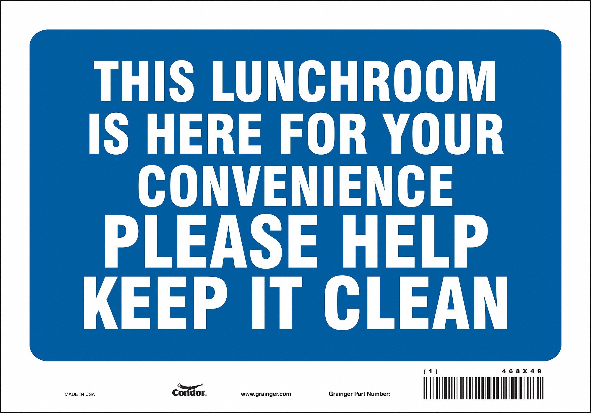 Safety Sign: Vinyl, Adhesive Sign Mounting, 7 in x 10 in Nominal Sign Size, Not Retroreflective