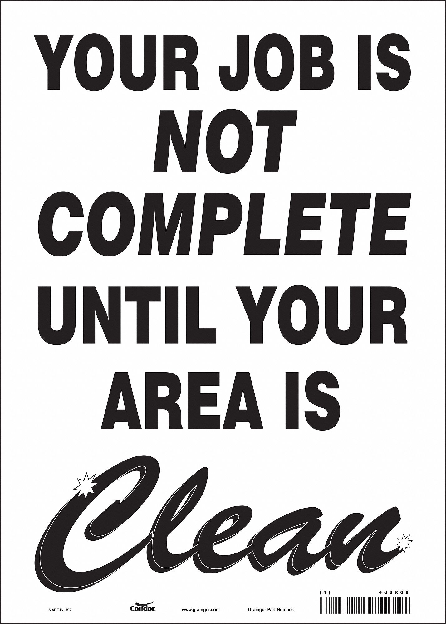 Safety Sign: Vinyl, Adhesive Sign Mounting, 14 in x 10 in Nominal Sign Size, Not Retroreflective