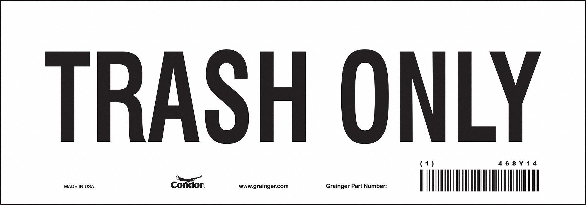 Safety Sign, 3 1/2 in x 10 in, Vinyl