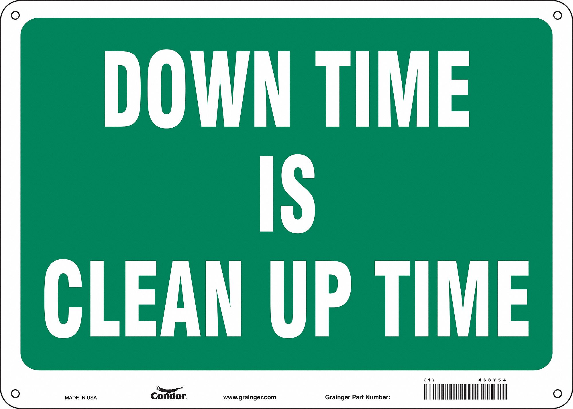 Safety Sign: Aluminum, Mounting Holes Sign Mounting, 10 in x 14 in Nominal Sign Size, 0.032 in Thick
