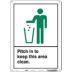 Pitch In To Keep This Area Clean. Signs