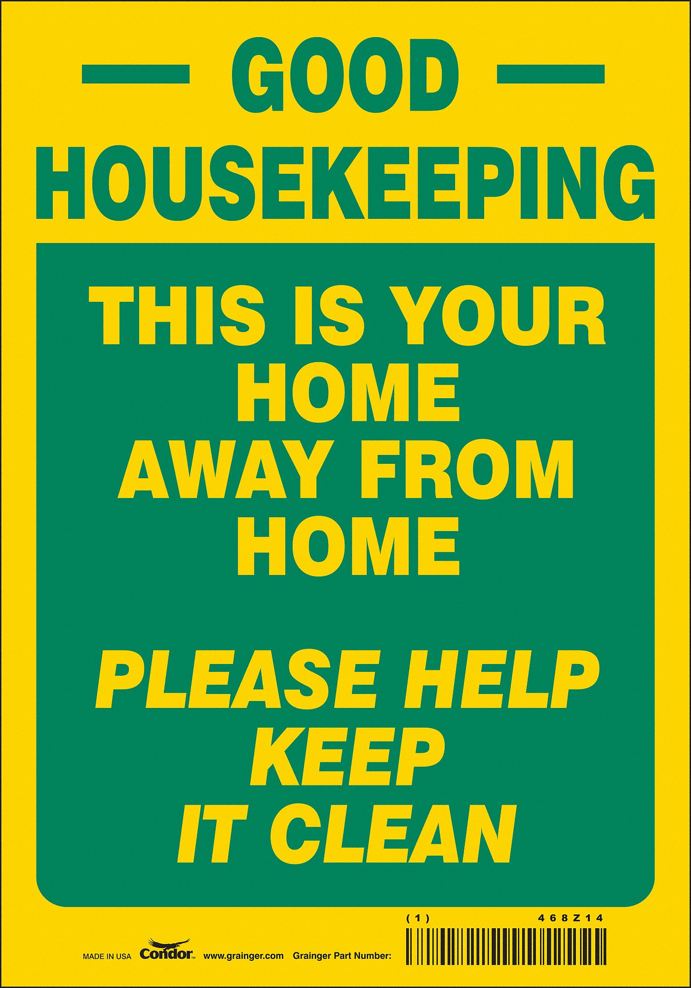 Safety Sign: Vinyl, Adhesive Sign Mounting, 10 in x 7 in Nominal Sign Size, Not Retroreflective