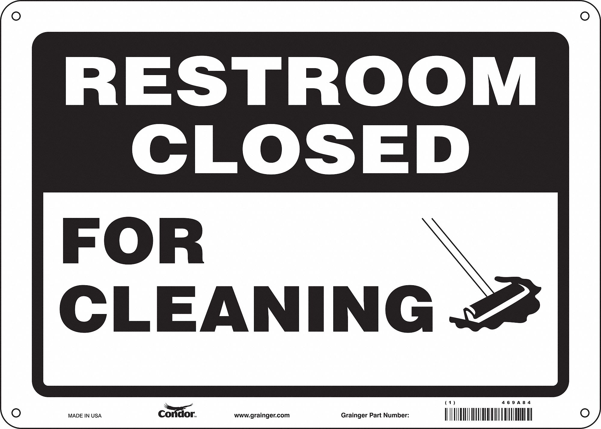 Safety Sign: Aluminum, Mounting Holes Sign Mounting, 10 in x 14 in Nominal Sign Size, 0.032 in Thick