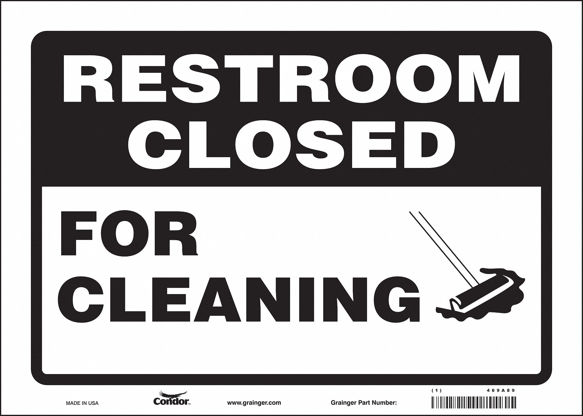 Safety Sign: Vinyl, Adhesive Sign Mounting, 10 in x 14 in Nominal Sign Size, Not Retroreflective