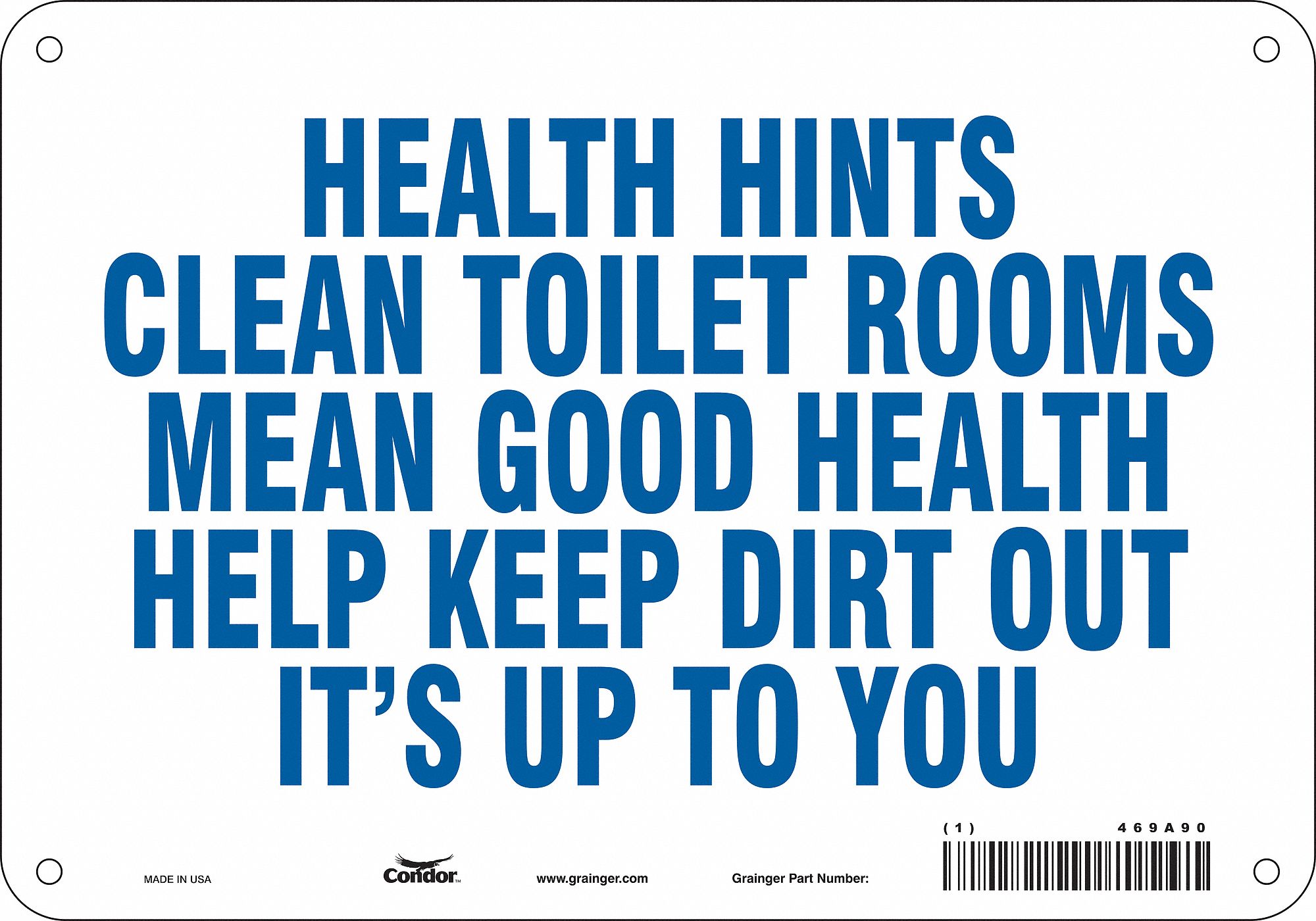 Safety Sign, 7 in x 10 in, Aluminum