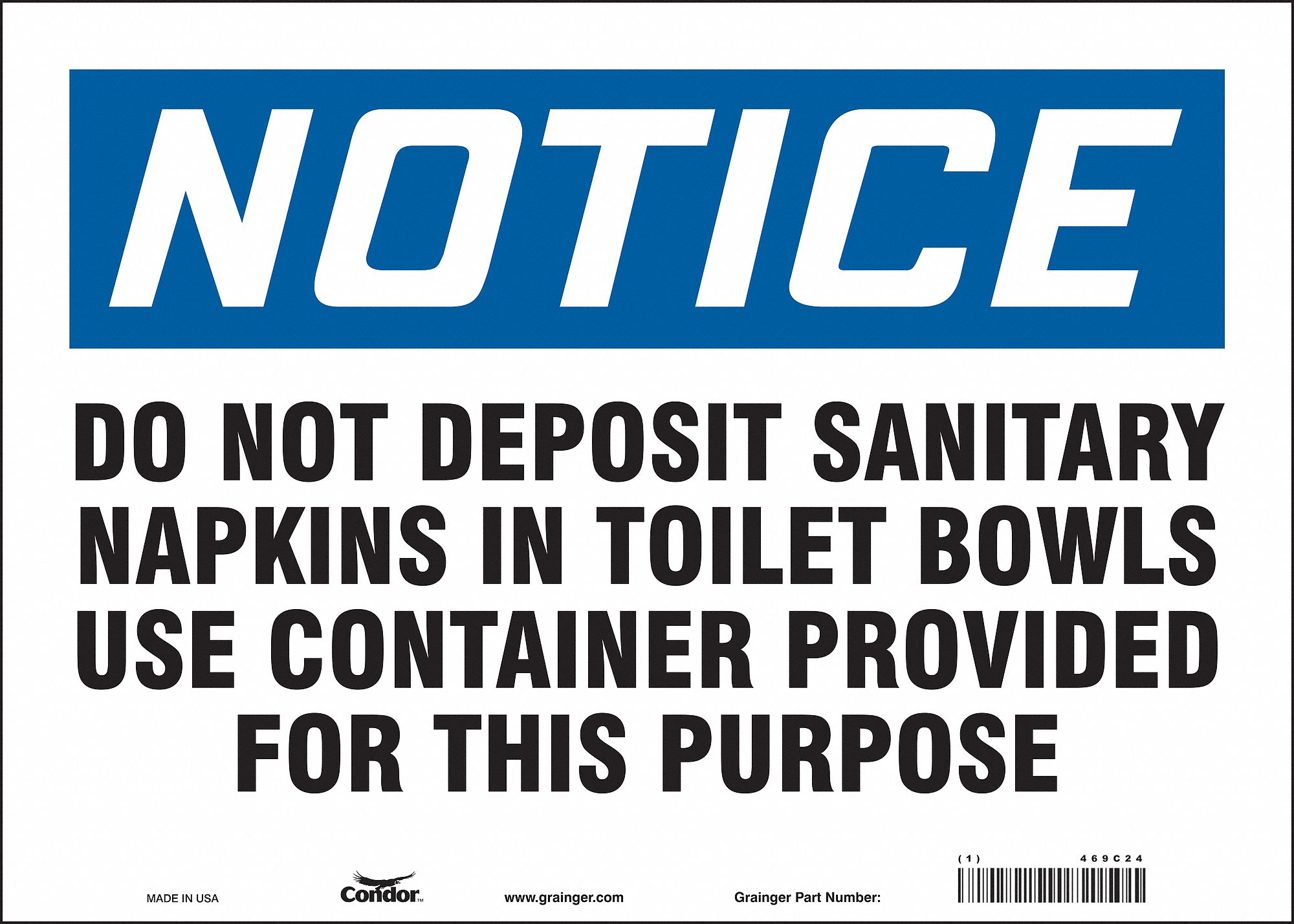 Safety Sign: Vinyl, Adhesive Sign Mounting, 10 in x 14 in Nominal Sign Size, Not Retroreflective