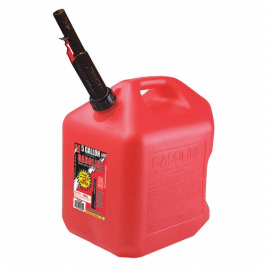 MIDWEST CAN Gas Can, HDPE, 5 gal Capacity, 141/2" Height, 13" Length
