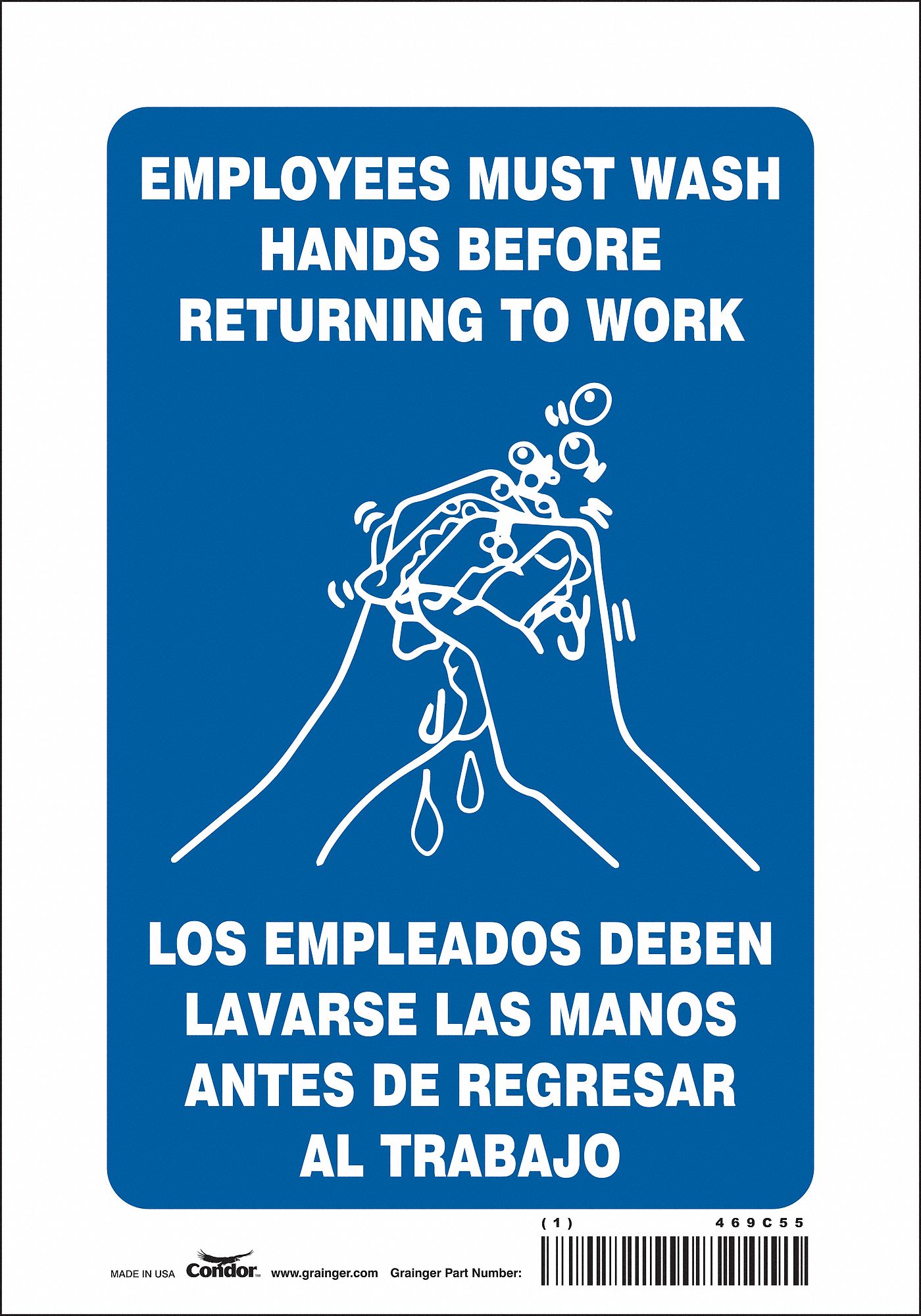 Safety Sign: Vinyl, Adhesive Sign Mounting, 10 in x 7 in Nominal Sign Size, Not Retroreflective