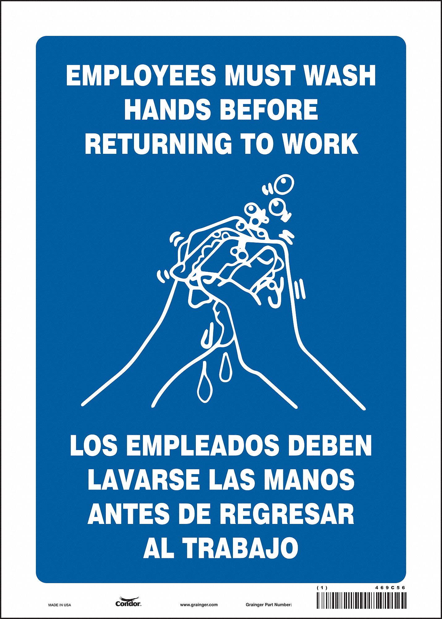 Safety Sign: Vinyl, Adhesive Sign Mounting, 14 in x 10 in Nominal Sign Size, Not Retroreflective