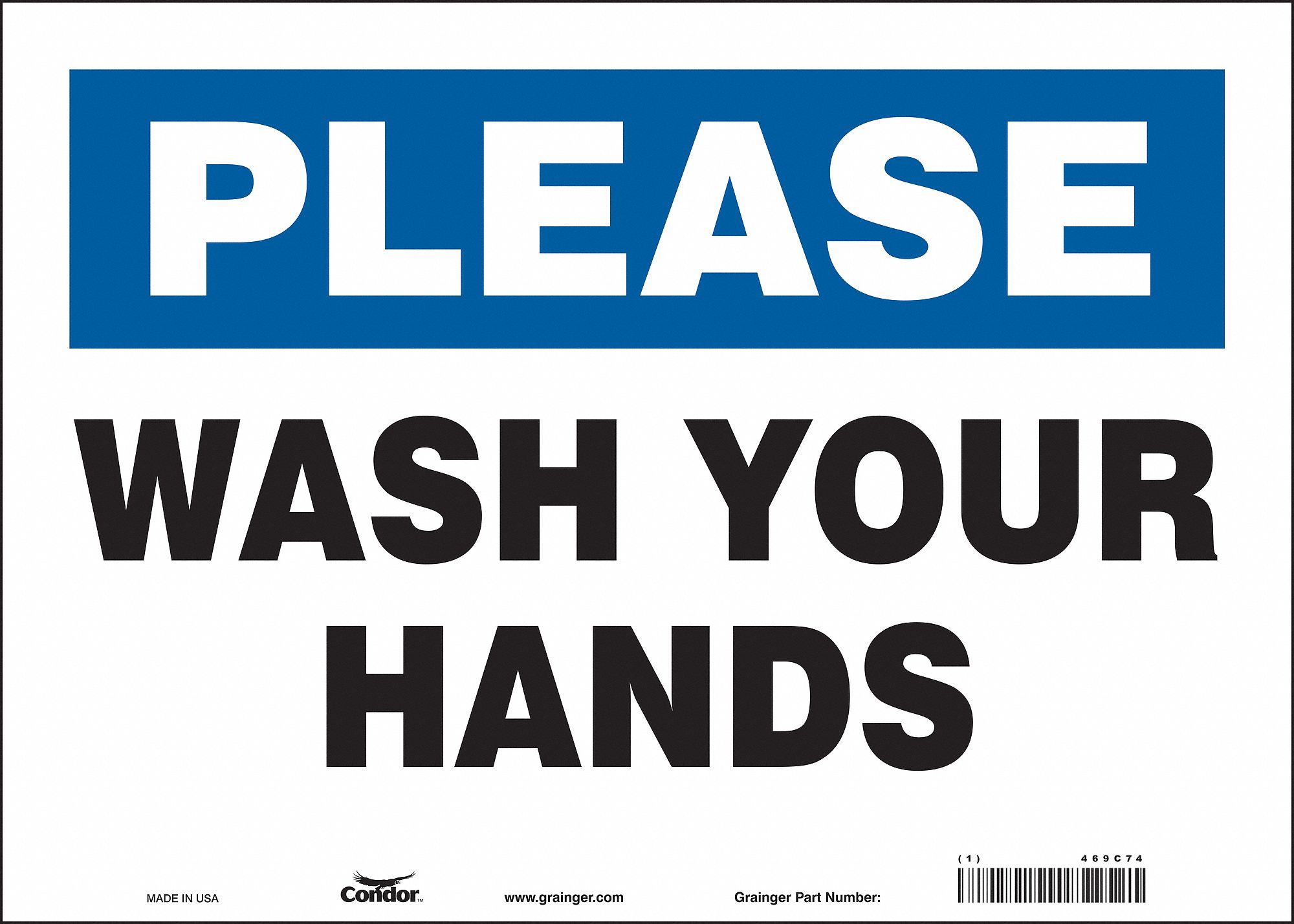 Safety Sign: Vinyl, Adhesive Sign Mounting, 10 in x 14 in Nominal Sign Size, Not Retroreflective