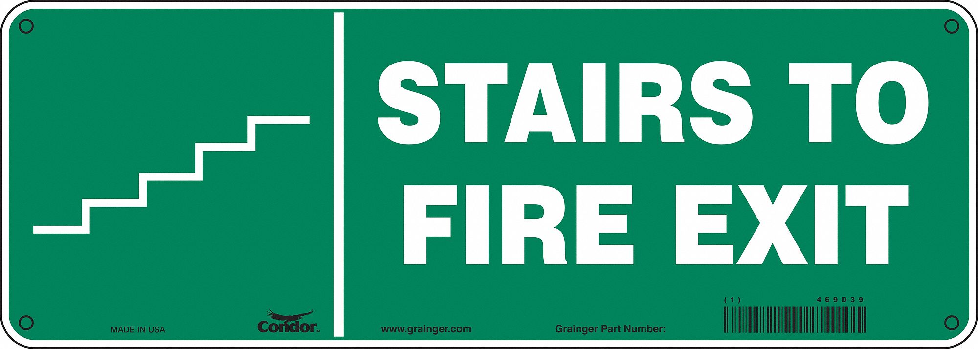 Safety Sign, 5 in x 14 in, Polyethylene