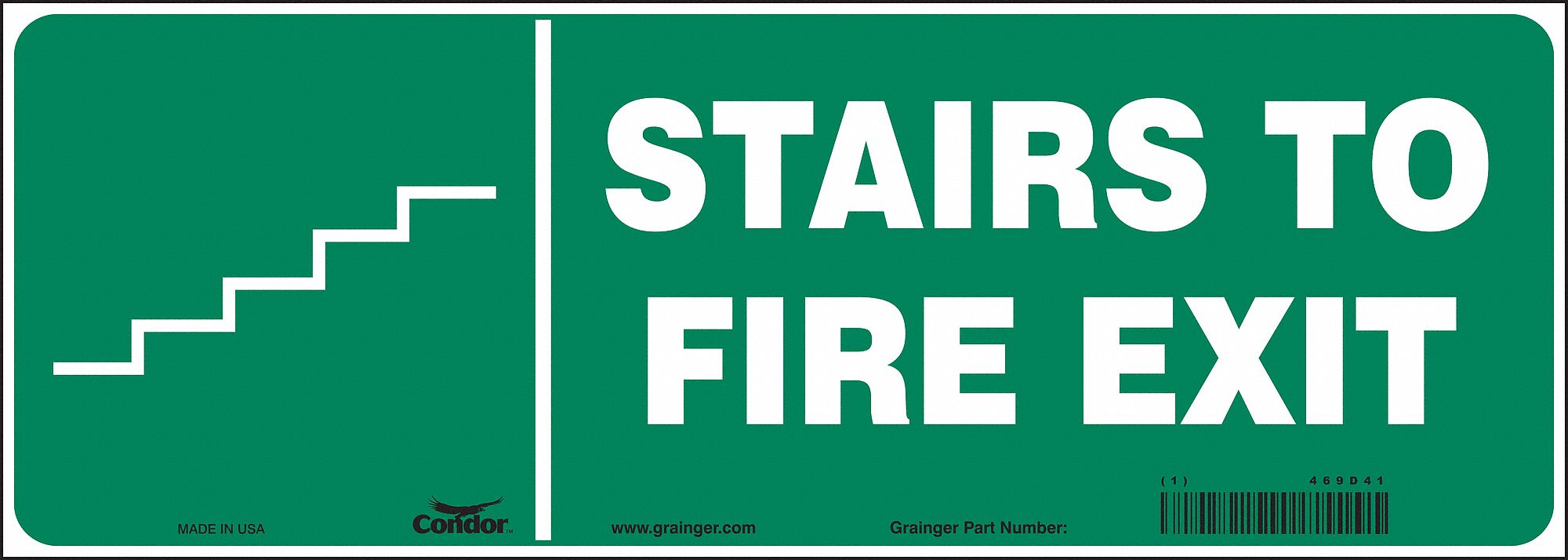 Safety Sign, 5 in x 14 in, Vinyl
