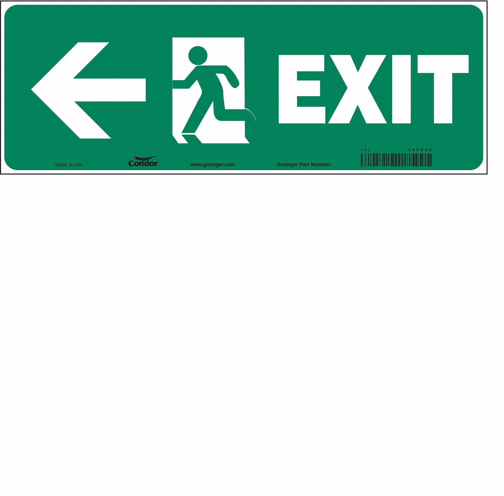 Safety Sign, 5 in x 14 in, Vinyl