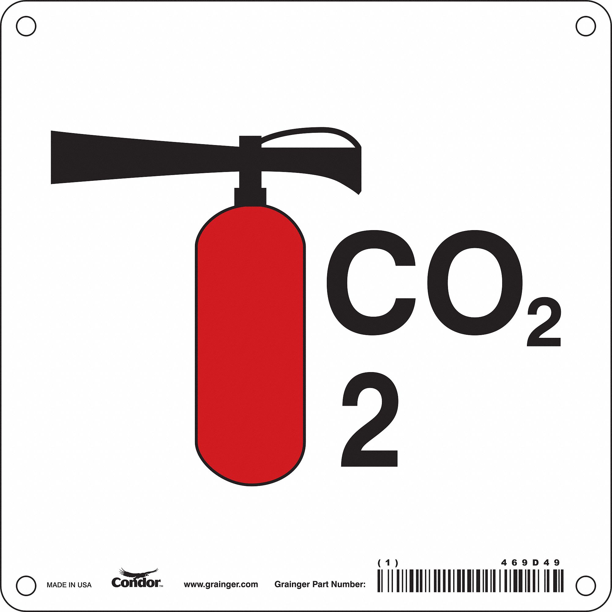 Safety Sign: Polyethylene, Mounting Holes Sign Mounting, 6 in x 6 in Nominal Sign Size