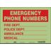 Emergency Phone Numbers Fire Dept.______ Police Dept._____Ambulance_____Medical______ Signs