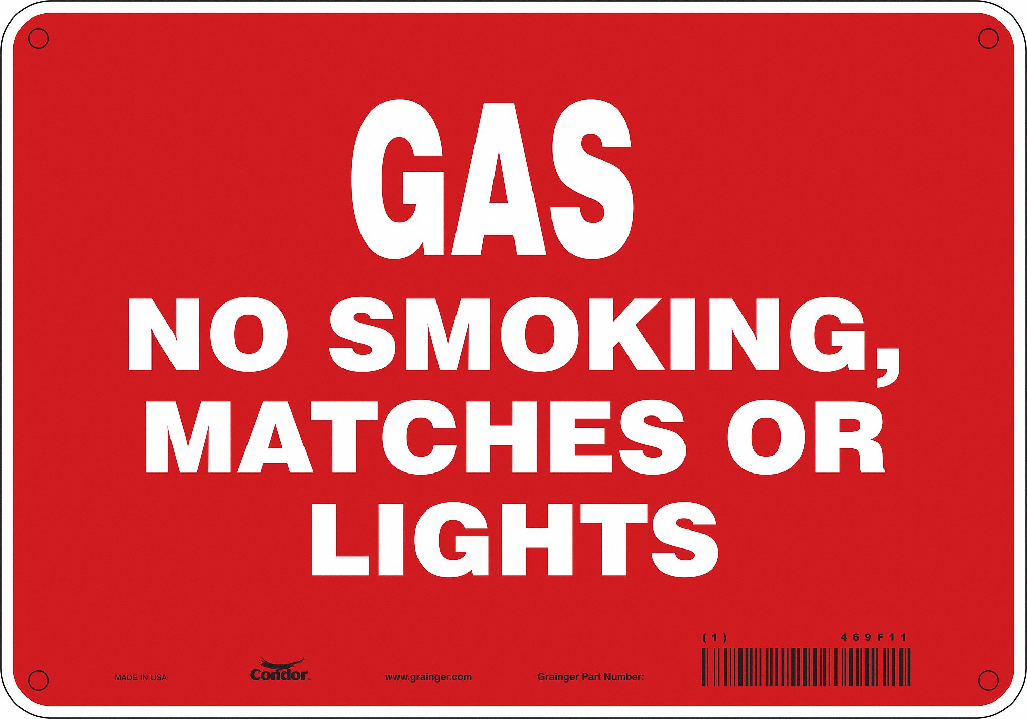 Safety Sign, 7 in x 10 in, Aluminum