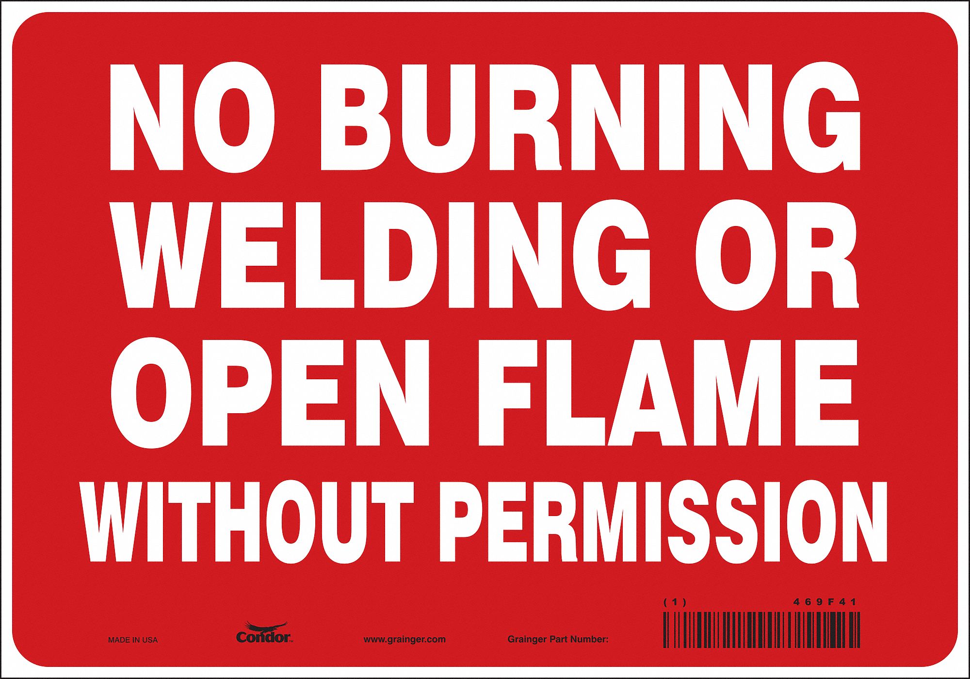 Safety Sign: Vinyl, Adhesive Sign Mounting, 7 in x 10 in Nominal Sign Size, Not Retroreflective