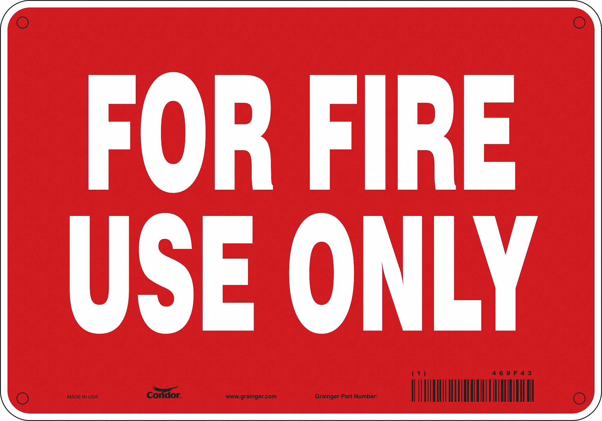 Safety Sign: Aluminum, Mounting Holes Sign Mounting, 7 in x 10 in Nominal Sign Size, 0.032 in Thick