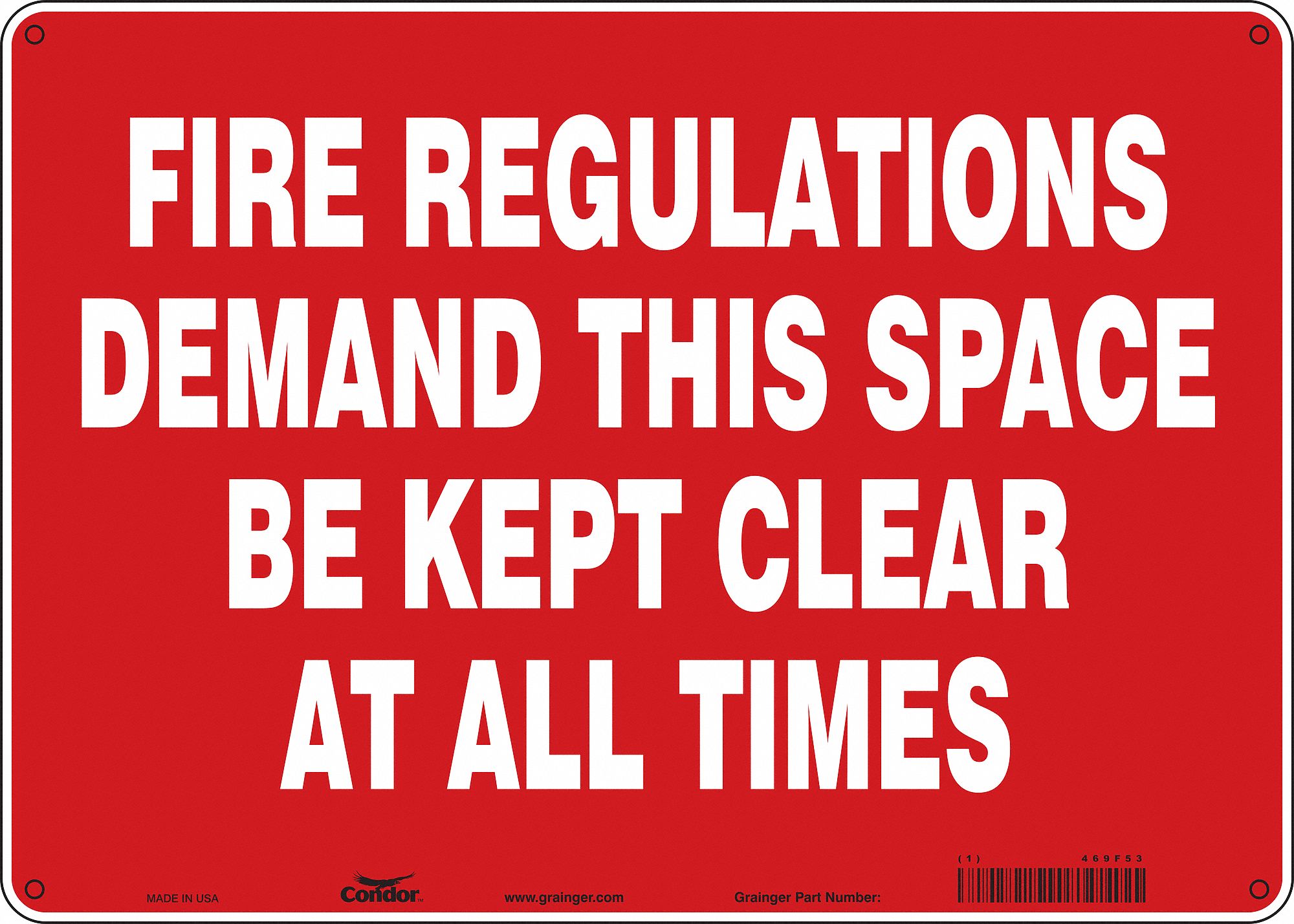 Safety Sign: Polyethylene, Mounting Holes Sign Mounting, 10 in x 14 in Nominal Sign Size, No Header