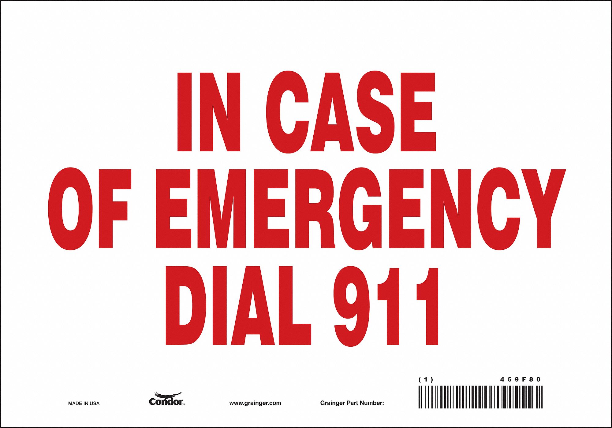 Safety Sign: Vinyl, Adhesive Sign Mounting, 7 in x 10 in Nominal Sign Size, Not Retroreflective