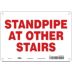 Standpipe At Other Stairs Signs